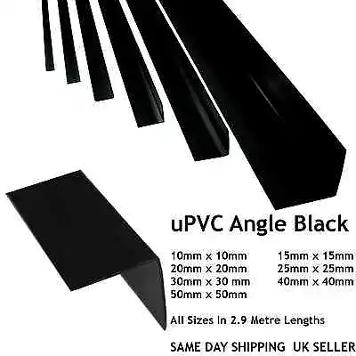 £5.99 • Buy Black Plastic Pvc Corner 90 Degree Angle Trim 2.9 Meters Various Sizes