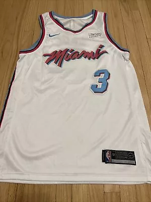 Dwyane Wade Miami Heat City Edition Vice White Swingman Jersey Nike 52 - XL • $60