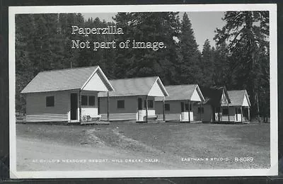 CA Mill Creek RPPC 50's CHILD'S MEADOWS RESORT CABINS Cottages By Eastman B-8089 • $11.99