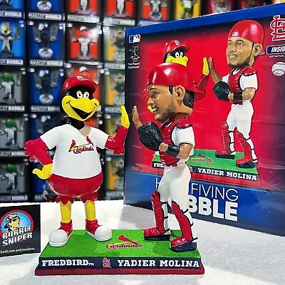 $204 • Buy YADIER MOLINA & FREDBIRD St. Louis Cardinals “Mascot High Five” MLB Bobblehead
