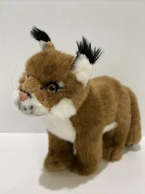 Curto Toys Realistic Small Lynx Bobcat Mountain Lion Plush 9”  Wildlife Animal • $17.89