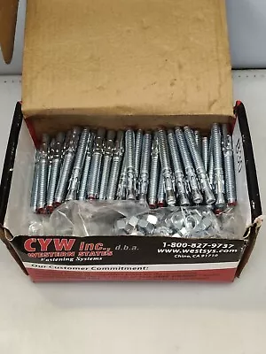 Qty 100 - 5/16 -18 X 2-3/4  Zinc Concrete Wedge Stud Anchor Bolts • $40