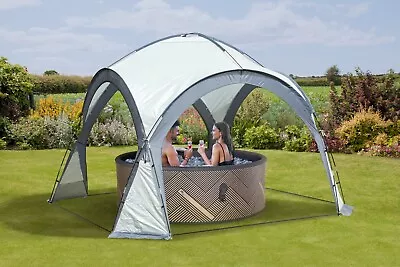 Garden Gazebo Dome Shelter Party Tent 4 Mesh Walls 2 Sun Shade Walls Huge Size ! • £69.95