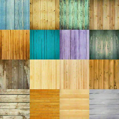 Vintage Floor Plank Vinyl Wall Photography Background Studio Photo Backdrop New • $11.55