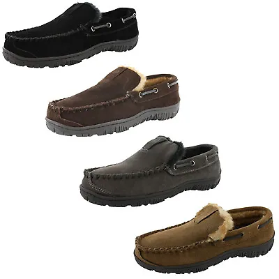 Clarks Mens Warren Moccasin Clog Slippers Comfort Indoor Outdoor Slip On Shoes • $33.95