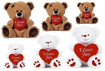 New 8  10  17  Valentines Teddy Bears Soft Plush Toys I Love You Bear • £11.99