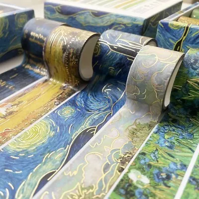 $12.99 • Buy 8 Washi Tape Of Vincent Van Gogh Art | DIY Scrapbooking | Journal |Craft Project