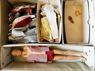 Vintage 1960's Lot For Barbie/Ken Dolls Case Clothing Etc. • $29.99