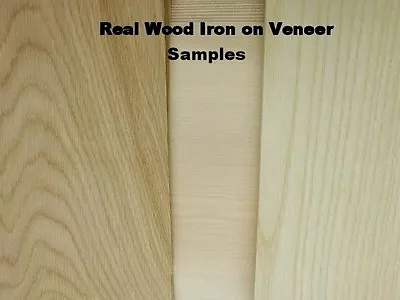 Real Wood Iron On Veneer Samples OakWalnutPineTeakBeechAshCherryZebrano   • £4.21