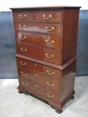 Councill Craftsman Chippendale Mahogany 8 Drawer Chest On Chest; Mint • $2295