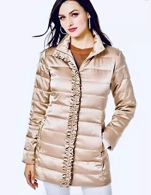 Lilly Pulitzer NWT Doria Puffer Jacket Gold Metallic $298 Size 410 • $298