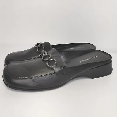 Enzo Angiolini Mules Women's Size 9 M Shoes Black Leather Slip On  • $23.99