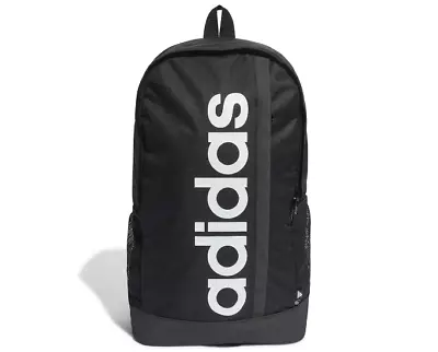 Adidas Essentials Linear 22.5L Backpack School/Work/Sport Black-White FREE SHIP • $55.95