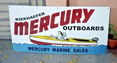Mercury Outboards Porcelain Enamel Sign Board Size 48 X24  Inches Single Sided • $299