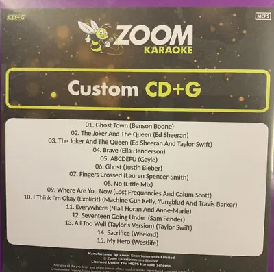 £8.75 • Buy Zoom Karaoke Pop Chart Picks 2022 (Part 1) 15 Pop Hits On CDG Disc