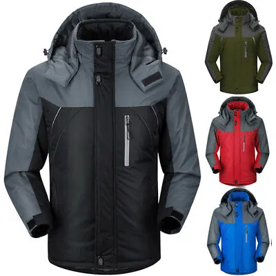 £19.99 • Buy Winter Mens Waterproof Fleece Lined Jacket Warm Mountain Jackets Windproof Coats