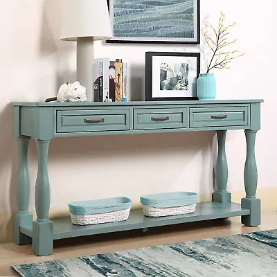 63  Console Table Sofa Table Entryway Table With 3 Drawers And 1 Bottom Shelf • $336.99