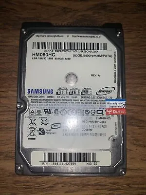 Samsung HM080HC PATA 80GB 5400RPM 8M • £10