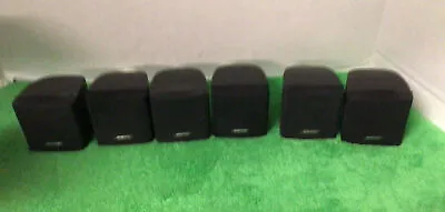 Lot Of 6 Bose Lifestyle Acoustimass Single Cube Black Speakers READ • $34.99