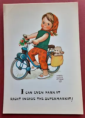 £2.49 • Buy Artist Mabel Lucie Attwell I Can Even Park It Right Inside The Supermarkit B124