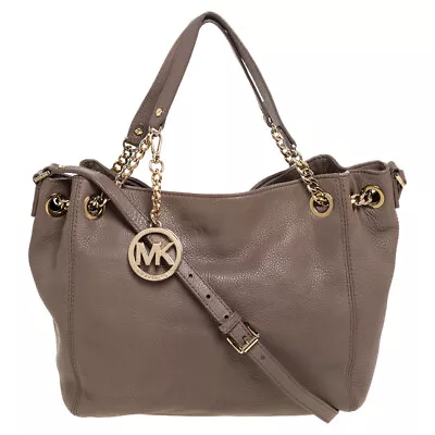 Michael Michael Kors Beige Leather Jet Set Chain Hobo • $154.35