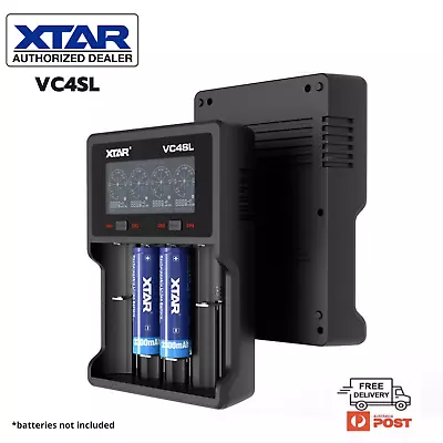XTAR VC4SL Li-ion 18650 NiMH AA Battery Charger Smart LCD Display Capacity Test • $58.95