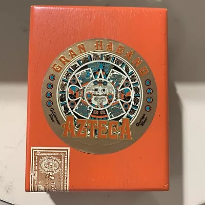 Wooden Cigar Box - Rare - Gran Habano Azteca Box • $8
