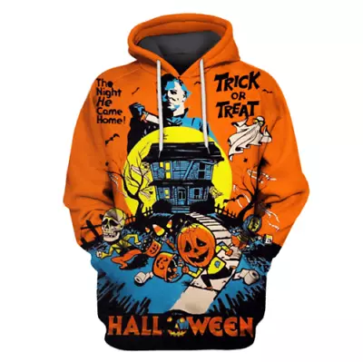 Halloween The Night He Came Home Trick Or Treat Michael Myers 3D HOODIE Us Size • $26.58