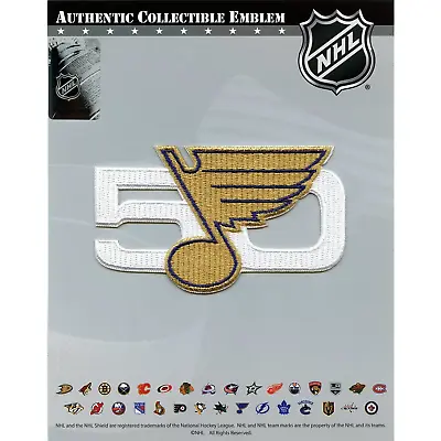 2017 NHL St. Louis Blues 50th Anniversary Official Hockey Jersey Patch Season • $26.99