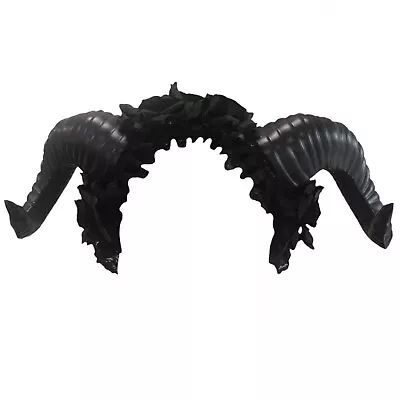 Black Pan's Labyrinth Horns Headband Faun Ram Costume Flowers Lilith Halloween • $32.95