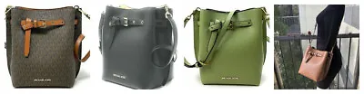 $200 • Buy Michael Kors Small Leather Bucket Crossbody Messenger Handbag Shoulder Bag 