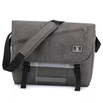  Messenger Bag For Men Laptop Crossbody Bags Women Casual 15.6 Inch Grey • $41.45