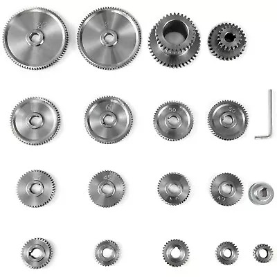 VEVOR 18pcs Mini Lathe Gear CJ0618 Metal Lathe Gear T20-T80 Exchange Gear Set • £56.39