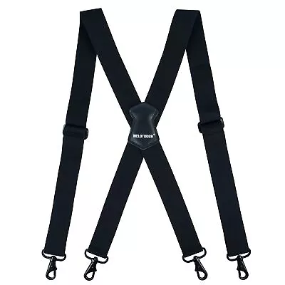 Men's Suspender 1.5/2 Inch Wide Suspenders Full Elastic X Back Suspenders • $16.99