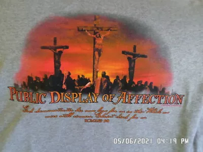 NEW T-Shirt Religious: Public Display Of Affection W/ Jesus & 3 Crosses • $10.99