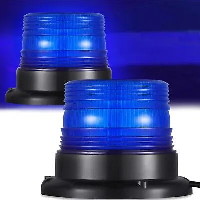 LED Warning Blue 12V Emergency Beacon Flashing Lights For Vehicles • $31.57