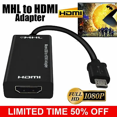 MHL Micro USB Male To HDMI Female Adapter Cable For Android Smartphone Tablet TV • $6.99