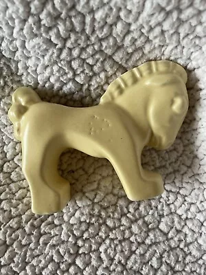 VINTAGE McCOY STRETCH ANIMAL YELLOW HORSE POTTERY PLANTER VASE  Antique Rare See • $51.88