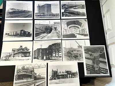 12 Michigan Railroad Train Photos 8x10 Vintage Detroit Port Huron Station Bridge • $45.98