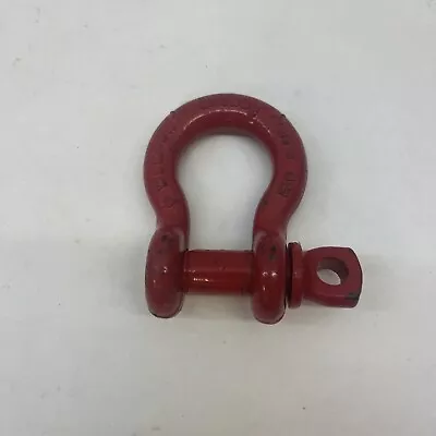 Crosby 1018124 5/8  3-1/4 Ton WLL Red Painted Round Pin Anchor Shackle Brand New • $17.99