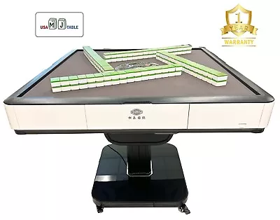 Automatic Mahjong Table White Folding Table W/ 36mm Numbered Ameican Style Tiles • $1099.99