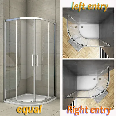£147 • Buy Aica Offset Quadrant Shower Enclosure And Tray Corner Cubicle Glass Door Screen
