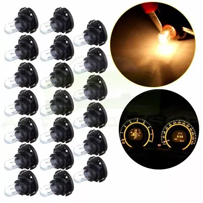 20Pcs T5/T4.7 Neo Wedge Bulbs Cluster Dash A/C Climate Control Lights Warm White • $10.73