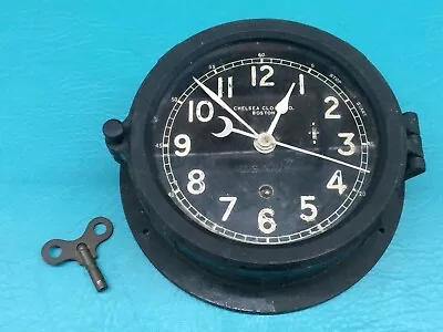 Vintage Chelsea Clock Company US Navy Bakelite Case W/ Key Ship Boat Marine • $359.99