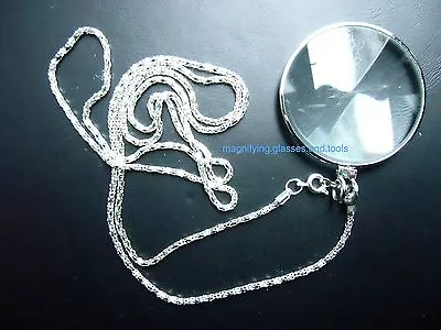  Necklace Pendant Magnifying Glass 5X Magnifier NEW • £4.96