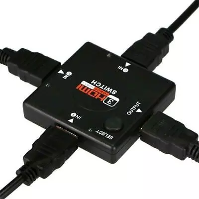 3 Port HDMI Splitter 1080P Multi Switch Switcher Hub Box LCD HDTV PS4 XBOX PS3 • £4.95