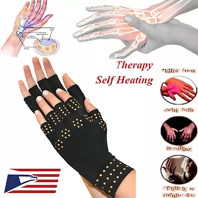 Arthritis Gloves Therapy Support Pressure Pain Relief Heal Joint NEW US • $6.45