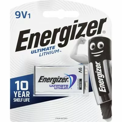 Energizer ULTIMATE LITHIUM BATTERY 9V L522RP1T 10 Year Shelf Life *USA Brand • $55.95