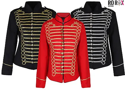 Ladies Military Drummer Parade Jacket - Goth Punk Emo Long Sleeve Coat For Women • $43.55