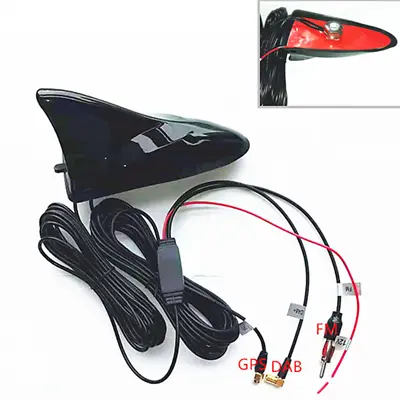  Shark Fin Car Roof Mount AM/FM Radio Antenna GPS Navigation DAB Tuner Receiver  • $44